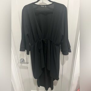 Boohoo Black Open Front Cardigan